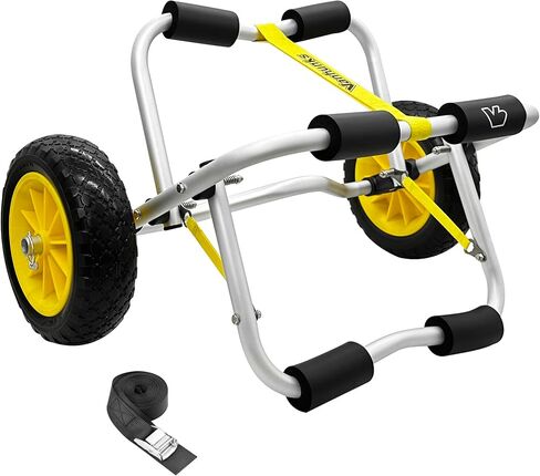 عربة Vanhunks Kayak Cart دوللي عجلات عربة كاياك قابلة للطي مع إطارات بدون هواء مقاس 10 بوصة لنقل الزورق الناقل SUP Paddleboard in Saudi Arabia