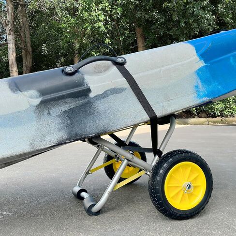 عربة Vanhunks Kayak Cart دوللي عجلات عربة كاياك قابلة للطي مع إطارات بدون هواء مقاس 10 بوصة لنقل الزورق الناقل SUP Paddleboard in Saudi Arabia