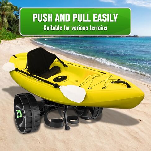 Kayak Cart, Kayak Dolly Cart with Puncture Free Wheels Kayak and Canoe Roller Cart - Kayak Trolley cart with Adjustable Straps in Kuwait