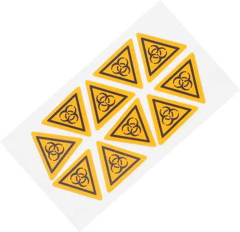 10pcs Warning Labels Decals for Laboratory Safety Caution Stickers for Communication Easy to Use Lightweight and in Saudi Arabia