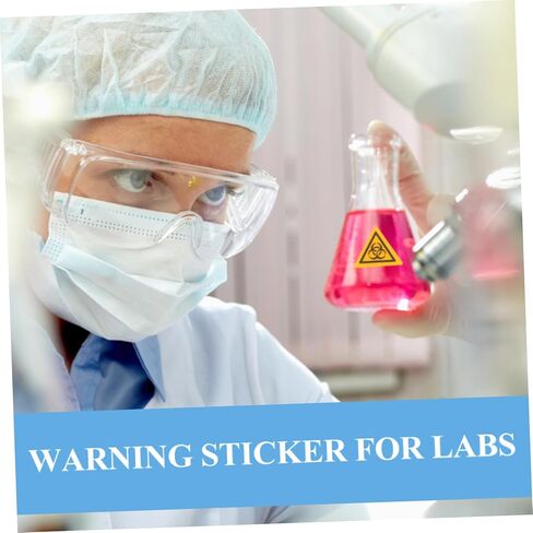 10pcs Warning Labels Decals for Laboratory Safety Caution Stickers for Communication Easy to Use Lightweight and in Saudi Arabia