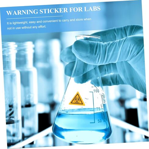 10pcs Warning Labels Decals for Laboratory Safety Caution Stickers for Communication Easy to Use Lightweight and in Saudi Arabia