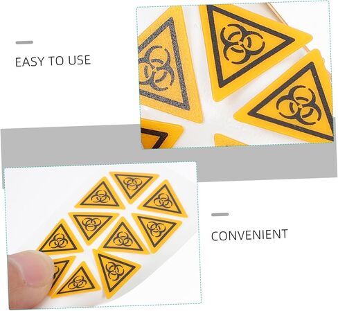 10pcs Warning Labels Decals for Laboratory Safety Caution Stickers for Communication Easy to Use Lightweight and in Saudi Arabia
