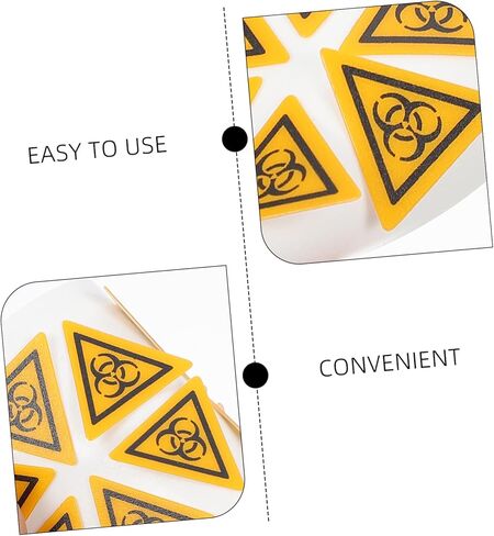 10pcs Warning Labels Decals for Laboratory Safety Caution Stickers for Communication Easy to Use Lightweight and in Saudi Arabia