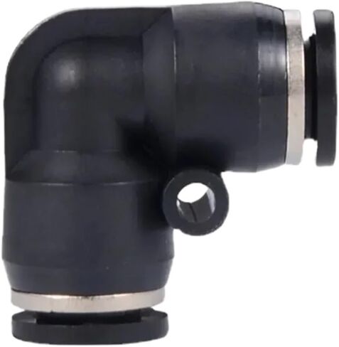 8 مللي متر OD أنبوب الكوع الكهروضوئي الزاوية اليمنى طريقتان تركيب هوائي دفع سريع الإصدار لتوصيل ضاغط الهواء البلاستيكي (النحاس الكهروضوئي) in Kuwait