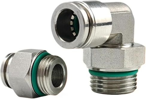 M5/6 1/8 "1/4" 3/8 "1/2" G BSPP ذكر PL16mm أنبوب 304 الفولاذ المقاوم للصدأ تركيب الهواء الهوائي دفع في توصيل التوصيل السريع (3/4 ") in Kuwait