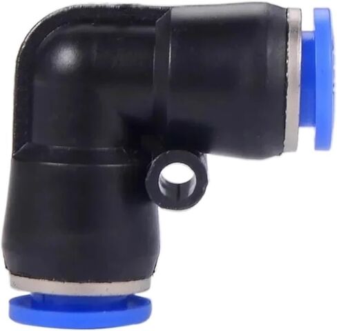 12 مللي متر OD أنبوب PV الكوع الزاوية اليمنى طريقتان تركيب هوائي الإفراج السريع دفع لتوصيل ضاغط الهواء البلاستيكي (PV 304) in Kuwait