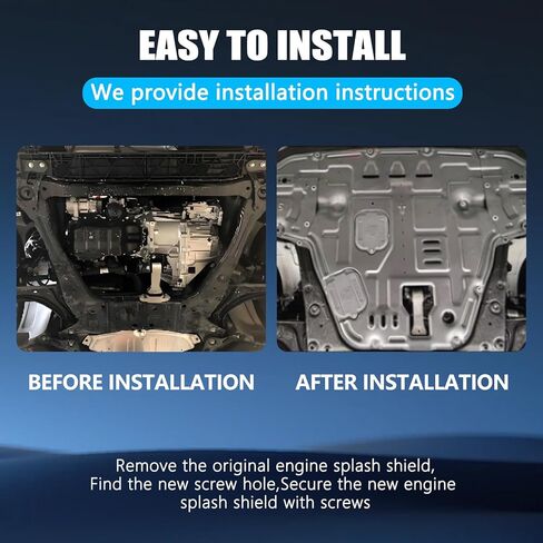 درع محرك الكربون من الصلب يناسب Hyundai Sonata 2020-2025 ، واقي حالة المحرك تحت غطاء المحرك ، وعلاب الطين في محرك المحرك بما في ذلك الأجهزة المسمار. in Kuwait