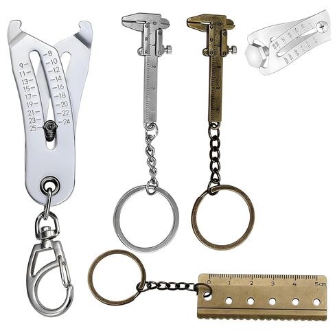 4PCS Portable Precise Thread Checker Keychain – Portable Thread Checker Tool with Two Vernier Calipers, Quick Bolt Measuring Tool for Screws and Nuts, Tools Bolt Size Finder for Thread Identification in Saudi Arabia