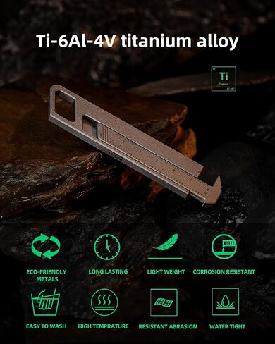 MecArmy RU01 Titanium Caliper + CH16 مجموعة مفاتيح EDC سريعة الإصدار in Kuwait