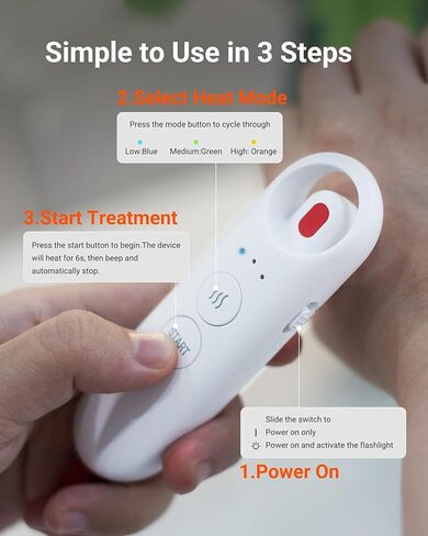 iHealth D-Itch Stick Bug Bite Healer, Mosquito & Insect Bite Relief Using Heat, Chemical-Free Itch Relief in 6 Seconds, 3 Adjustable Heat Modes, Safe for Adults & Kids 3+ in Kuwait