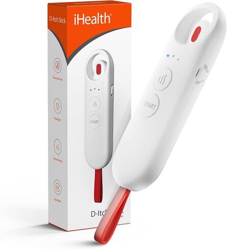 iHealth D-Itch Stick Bug Bite Healer, Mosquito & Insect Bite Relief Using Heat, Chemical-Free Itch Relief in 6 Seconds, 3 Adjustable Heat Modes, Safe for Adults & Kids 3+ in Kuwait