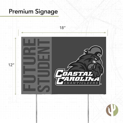 Desert Cactus Coastal Carolina University Chanticleers 12x18" New Student Celebration Yard Sign Outdoor Lawn Display with Stakes (Grad Sign 4) in Saudi Arabia