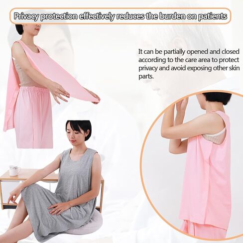 Women Summer Tear Away Vest,Post Surgery Magic Stickers Shirts,Paralyzed Bedridden Patient Clothing in Kuwait