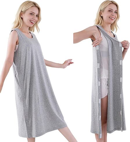 Women Summer Tear Away Vest,Post Surgery Magic Stickers Shirts,Paralyzed Bedridden Patient Clothing in Kuwait