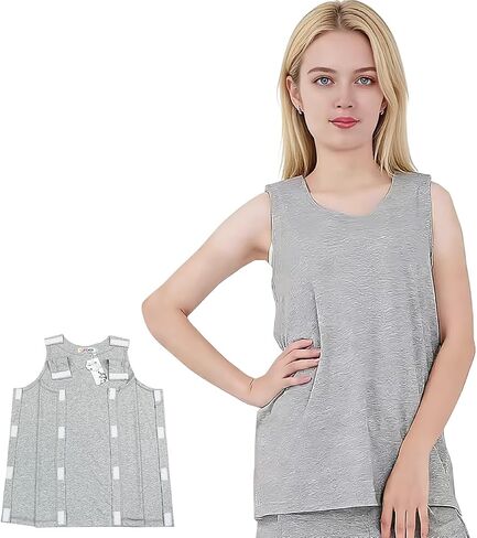 Women Summer Tear Away Vest,Post Surgery Magic Stickers Shirts,Paralyzed Bedridden Patient Clothing in Kuwait
