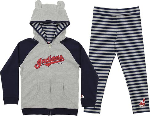مجموعة Outerstuff MLB Little Girls (4-6X) من Cleveland Indians Great Catch بسحاب كامل وبنطلون in Saudi Arabia