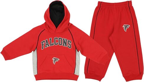 مجموعة Outerstuff NFL Atlanta Falcons Red للأطفال الصغار Lil Fan من الصوف وسروال رياضي (2T - 4T) in Saudi Arabia