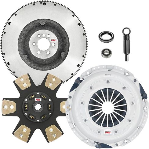 Clutchmaxpro Performance Stage 4 Clutch Kit مع دولاب الموازنة مع أسطوانة العبيد متوافقة مع 2001-2006 Chevy Silverado 1500 2001-2007 GMC Sierra 1500 4.8L (CP04182HDCWS-FW167777-ST4) in Saudi Arabia