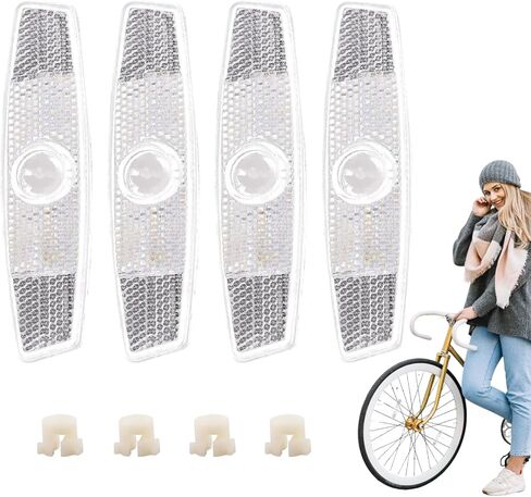 Bike Wheel Reflectors Bicycle Spoke Reflectors Bicycle Safety Warning Reflector Accessories for Mountain Bike Road Bike Night Riding in Kuwait