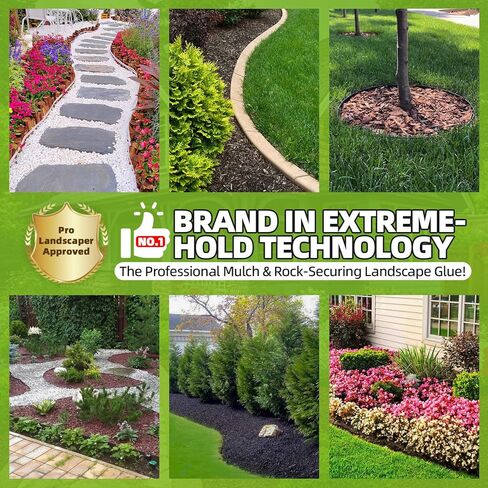 صمغ الصخور والمالش 26.4 أونصة - لاصق الحصى المقاوم للطقس، غلاف مطاطي مرن للمناظر الطبيعية، يمنع الغسيل في الأمطار الغزيرة، تركيبة سهلة الاستخدام in Kuwait