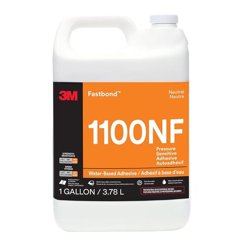 3M Fastbond Foam Adhesive 1100NF, Neutral, 1 Gallon - Water-Based Contact Adhesive for Foam, Fabric, Wood, Medium Tack with High Temperature Resistance in Saudi Arabia