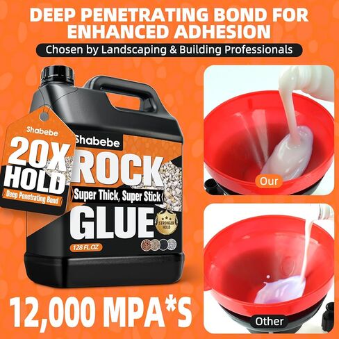 غراء المهاد والغراء الصخري للمناظر الطبيعية، غلاف مناسب لجميع الأحوال الجوية، 28.2 أونصة، أقصى قوة للقبضة، سريع الجفاف، عقد طويل الأمد للحدائق والمناطق الخارجية in Kuwait