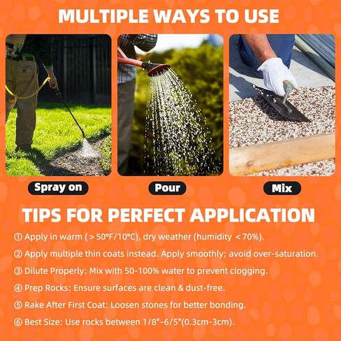 غراء المهاد والغراء الصخري للمناظر الطبيعية، غلاف مناسب لجميع الأحوال الجوية، 28.2 أونصة، أقصى قوة للقبضة، سريع الجفاف، عقد طويل الأمد للحدائق والمناطق الخارجية in Kuwait