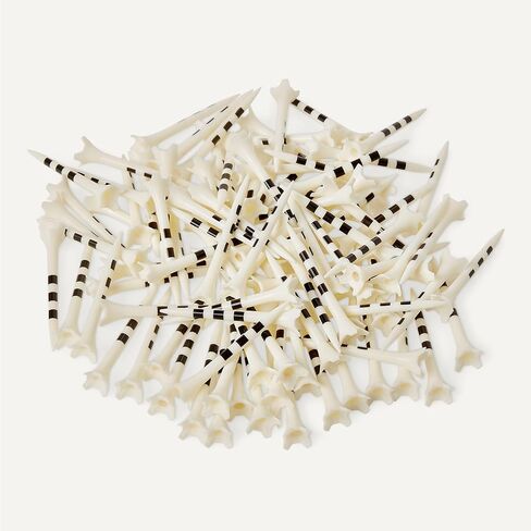 Amazon Basics Golf Tees with Height Marker System- Recycled Plastic Tees with 4-Prong Head - Golf Course Accessories - White - 100 Pack in Kuwait