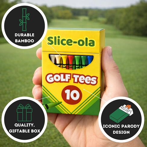 Funny Golf Tees | Golf Accessories for Men | Top Golf Gifts for Men & Unique Golf Gifts for Golfers | Premium Golf Stuff & Golf Bag Accessories | Wooden Bamboo Tees in Kuwait