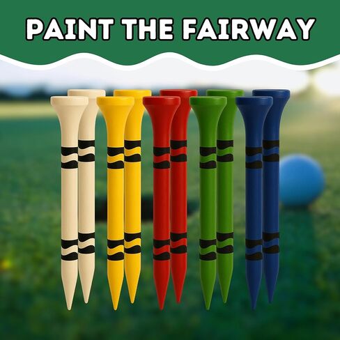 Funny Golf Tees | Golf Accessories for Men | Top Golf Gifts for Men & Unique Golf Gifts for Golfers | Premium Golf Stuff & Golf Bag Accessories | Wooden Bamboo Tees in Kuwait