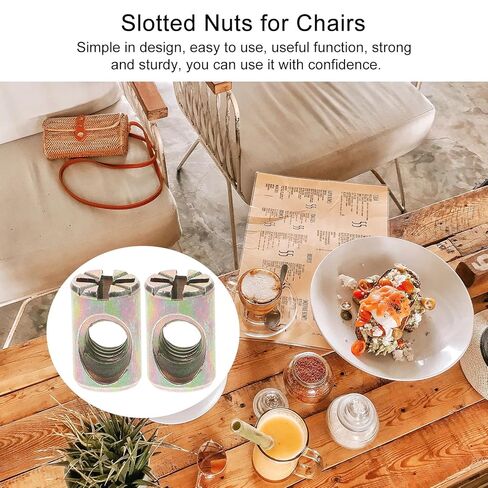 Luxshiny 20pcs Cross Dowel Slotted Barrel Nuts Furniture Hardware Replacement Kit Zinc Alloy Connecting Accessories for Beds Cribs Tables Chairs in Kuwait