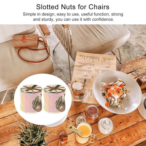 20pcs Slotted Barrel Nuts Cross Furniture Nut Replacement Kit for Beds Chairs Tables Durable Material Secure Fit for Bolts in Saudi Arabia