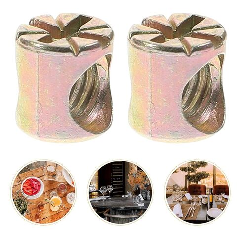 20pcs Slotted Barrel Nuts Cross Furniture Nut Replacement Kit for Beds Chairs Tables Durable Material Secure Fit for Bolts in Saudi Arabia