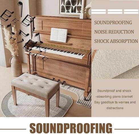 Upright Piano Soundproof Carpet, Noise Reduction Rugs Soundproof Mat Heat Insulation Non-Slip Runner Floor Mat For Living Room,Bedroom,Home(A) in Saudi Arabia