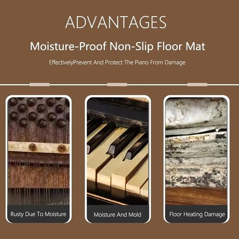 Upright Piano Soundproof Carpet, Noise Reduction Rugs Soundproof Mat Heat Insulation Non-Slip Runner Floor Mat For Living Room,Bedroom,Home(A) in Saudi Arabia