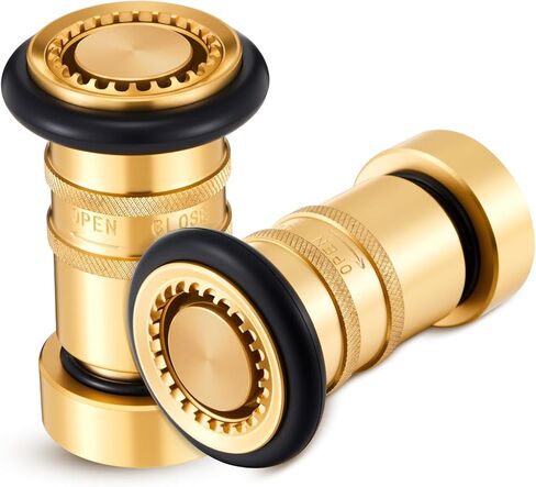 Shimeyao 2 Pcs 1.5" NPT/NPSH Fire Hose Nozzle Brass Fire Equipment Heavy Duty Industrial Spray Jet Fog in Saudi Arabia