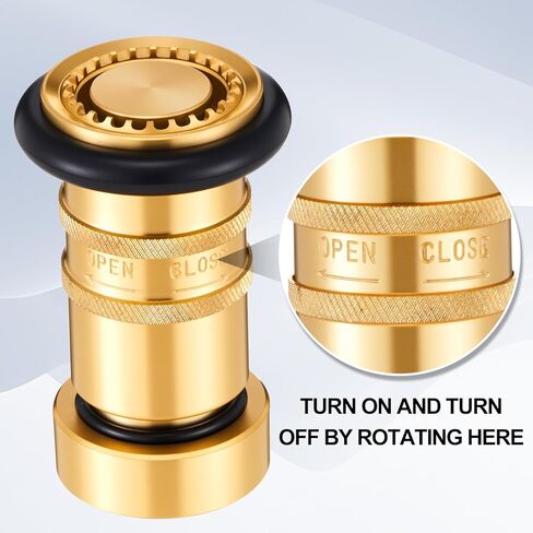 Shimeyao 2 Pcs 1.5" NPT/NPSH Fire Hose Nozzle Brass Fire Equipment Heavy Duty Industrial Spray Jet Fog in Saudi Arabia
