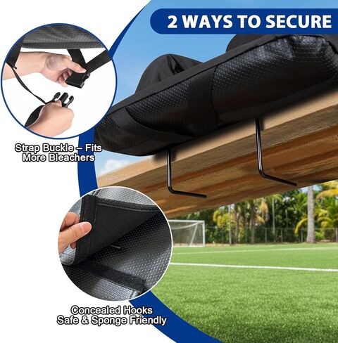 مقاعد استاد رومسوي للمدرجات مع دعم للظهر، عبوتان من كرسي الاستاد المبطن بسمك 2.6 بوصة مع مساند للذراعين، 6 أوضاع للاستلقاء، مقعد مبيض قابل للطي، حاملات أكواب وجيوب للحدث الرياضي in Kuwait