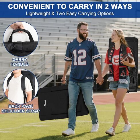 مقاعد استاد رومسوي للمدرجات مع دعم للظهر، عبوتان من كرسي الاستاد المبطن بسمك 2.6 بوصة مع مساند للذراعين، 6 أوضاع للاستلقاء، مقعد مبيض قابل للطي، حاملات أكواب وجيوب للحدث الرياضي in Kuwait