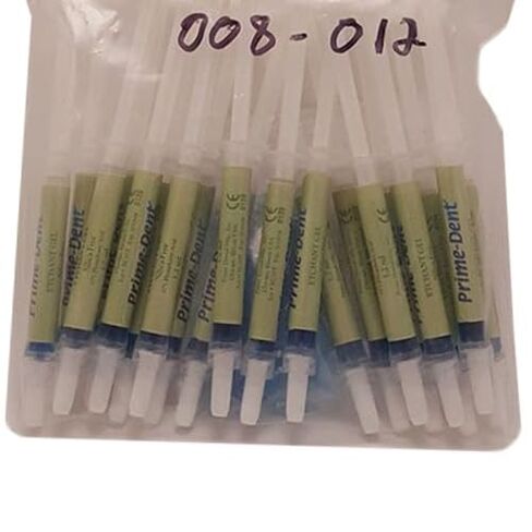 Prime Dental 008-012 Prime-Dent Blue Etchant Gel 37% Phosphoric Acid Syringe Kit 20/Pk 1.2mL in Kuwait