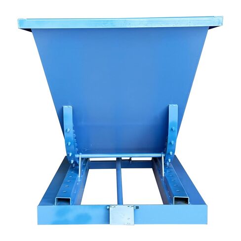 Self-Dumping Trash Hopper for Forklifts Heavy-Duty Carbon Steel Waste Container, 137.4 Gal (520L) Capacity, Blue, Ideal for Factories/Warehouses in Kuwait