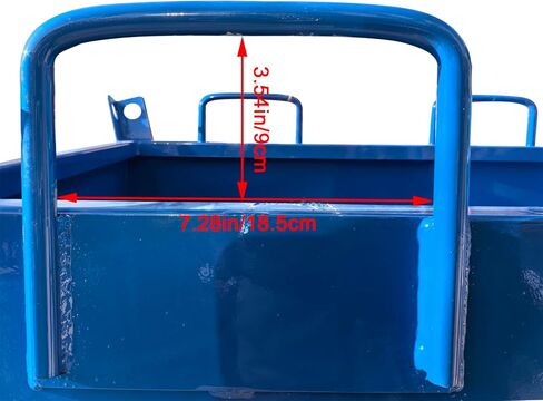 Industrial Forklift Heavy Duty Self-Dumping Basket Hopper- 31" x 39" x 46", 3300LB Load, with 4 Casters, Bottom Door Outlet, 7.28" x 3.54" Pocket Size, for Farm Mines in Kuwait