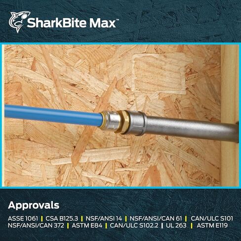محول SharkBite Max 1 بوصة × 3/4 بوصة MNPT، تركيبات سباكة نحاسية يمكن الضغط عليها للتوصيل، UR142A in Kuwait