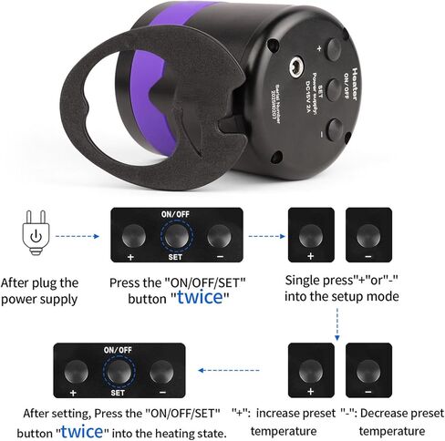 30W Soften Warmer Resin Heater Composite Material Display Screen AR Heater with Silicone Protection Ring in Kuwait