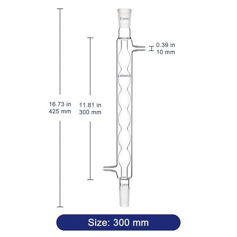 Allihn Condenser (300 mm) Bundle with Rubber Tubing (3 Feet) - Labasics Bundle in Saudi Arabia