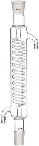 Format serpentine condenser,L. 120mm/200mm/250mm/300mm/400mm/450mm/500mm,Joint 24/29,Condenser with coiled inner tube(E.L.300mm) in Kuwait