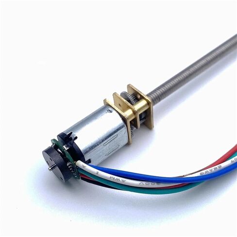 N20 DC Gear Motor Thred Screw Shaft 3V6V12V DIY Model Magnetic 7PPR Encoder Smart Robot Motor(M4x100mm,12V 200rpm) in Saudi Arabia