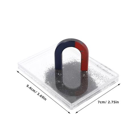 CLISPEED Iron Powder Box with Magnetic Powder for Physics Experiments Science Teaching Device Magnetic Field Demonstrator for Classroom Use in Saudi Arabia
