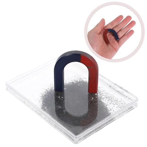 CLISPEED Iron Powder Box with Magnetic Powder for Physics Experiments Science Teaching Device Magnetic Field Demonstrator for Classroom Use in Saudi Arabia